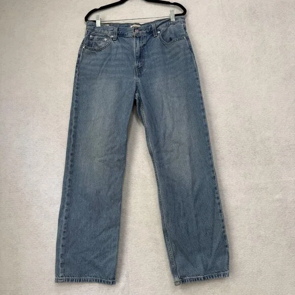 Levis Premium Loose Straight Jeans Mens 29x30 Blue Denim Waterless Relaxed Fit - Picture 1 of 15